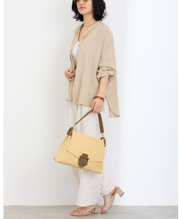 MioFIRANO バックル付きフラップトートバッグ 2WAY　FIRANO フィラノ YELLOW