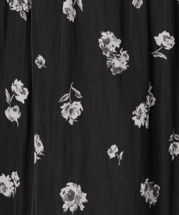 組曲 S 【加藤ローサさん着用 / レングス調整可能】ギャザーライトデシンティアード スカート ブラック系5