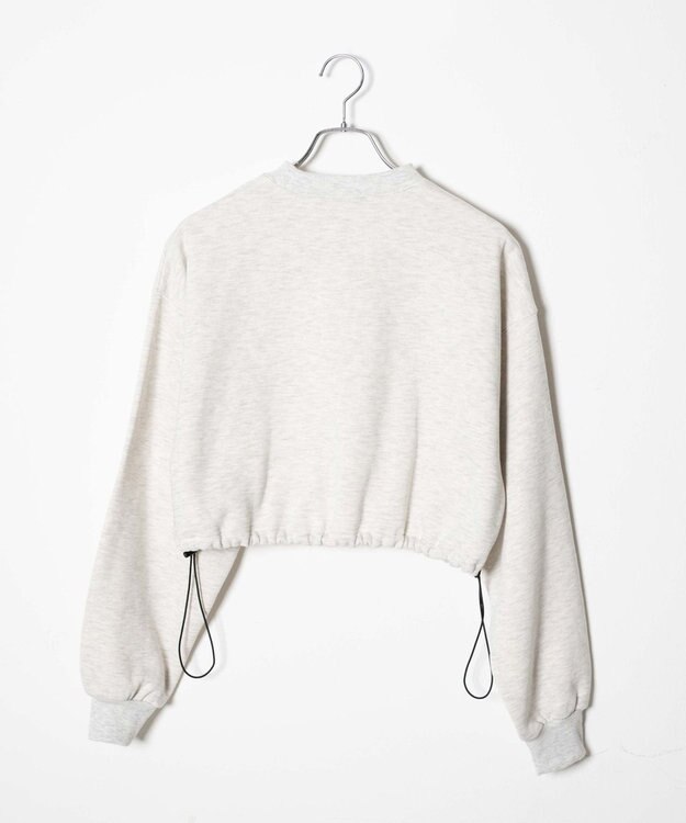 WEGO 裏起毛ドロストショートスウェット 杢グレー