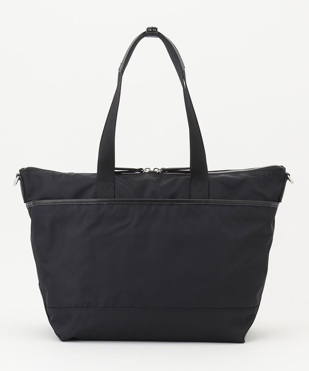 Y'SACCS ナイロン×リサイクルレザー　コンビマルチトート ブラック