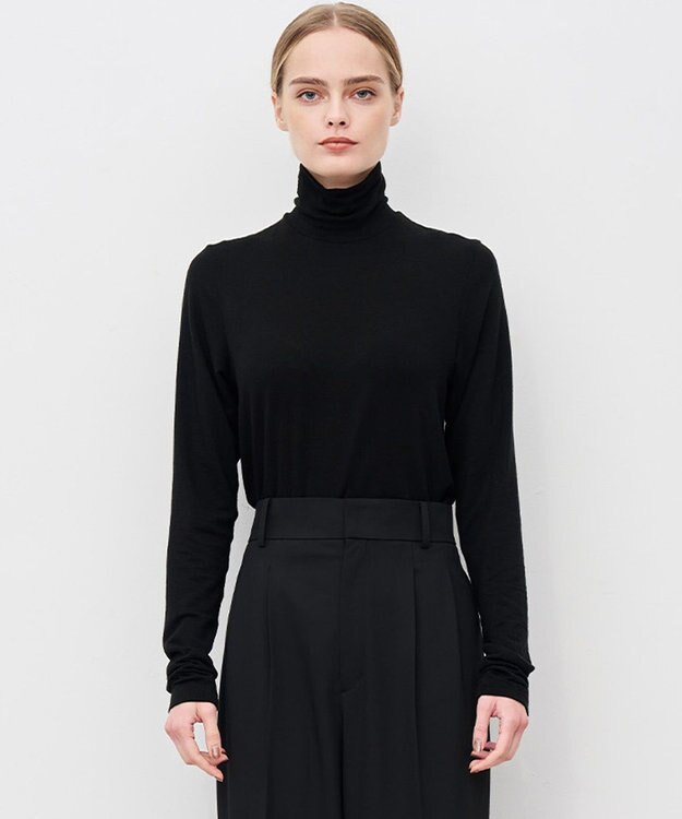 uncrave リヨセルカシミヤベア タートルトップス ブラック