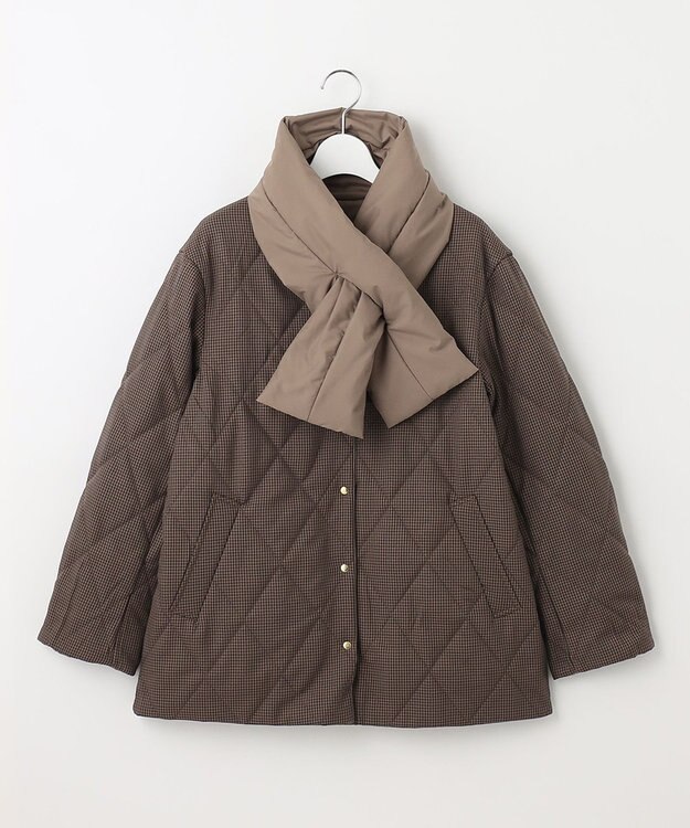 J.PRESS LADIES ピーチマルチポリリバーシブル アウター ブラウン系