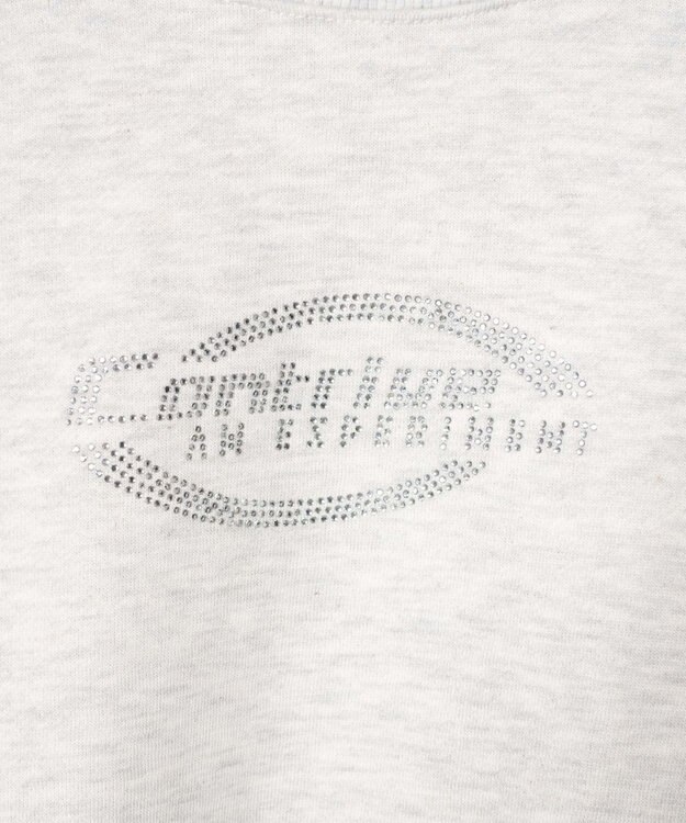 WEGO 裏起毛ドロストショートスウェット 杢グレー