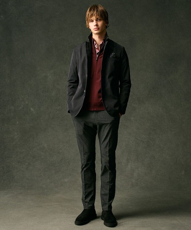 JOSEPH ABBOUD 【キングサイズ・オーガニックコットン使用・自然なストレッチ性】JOE COTTON ストレッチオックスペイズリー シャツ ワイン系5