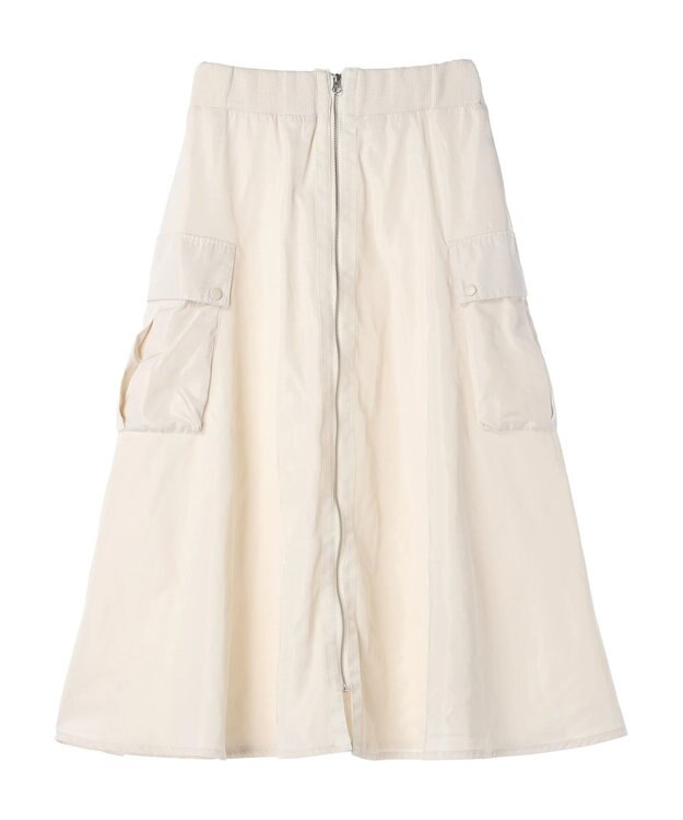 Green Parks ・ＳＵＧＡＲ　ＳＰＯＯＮ　ミリタリーフレアスカート Ivory