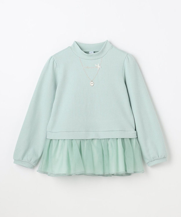 ANY KIDS 裏起毛 ネックレス トレーナー ミント