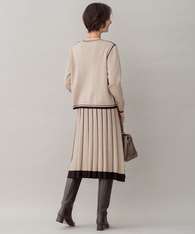 自由区 【ご好評につきWEBのみ新色追加/洗える/マルチウェイ】リバーシブルニット セットアップ ブラウン系