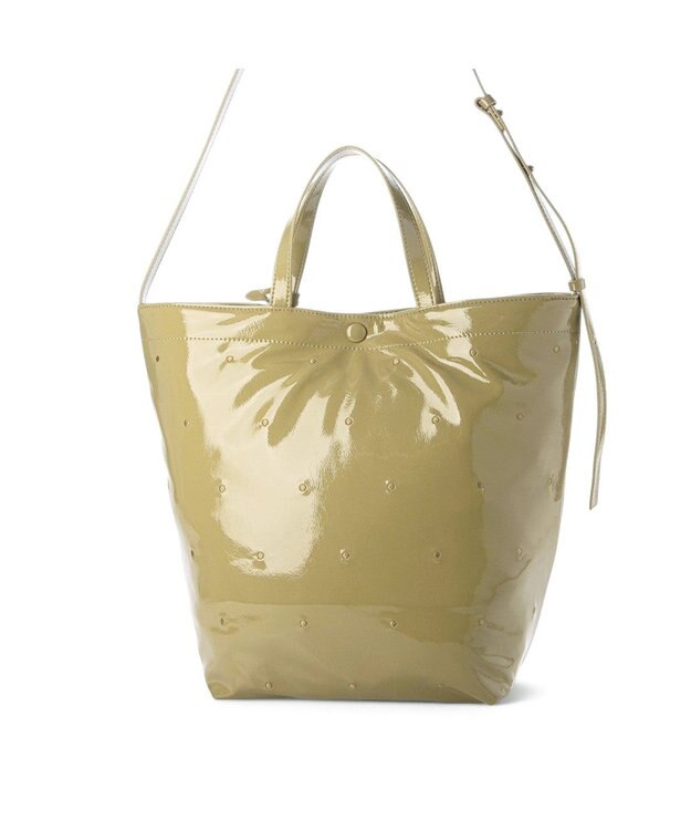 UNBILLION カシュカシュ cachecache / エナメル2wayトート ライトグリーン