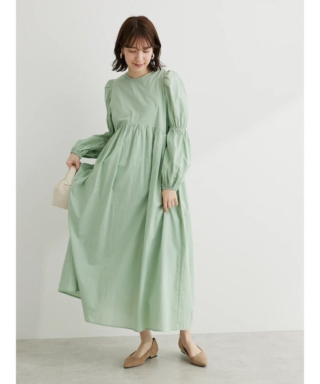 Green Parks ・Ｐｅｔｉｔ　Ｆｌｅｕｒウ゛ィラーゴスリーブワンピース Mint Green