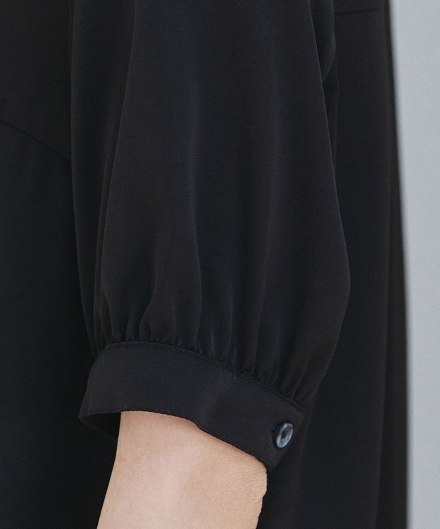 Tiaclasse L 【新色追加】パフスリーブシャツブラウス ブラック