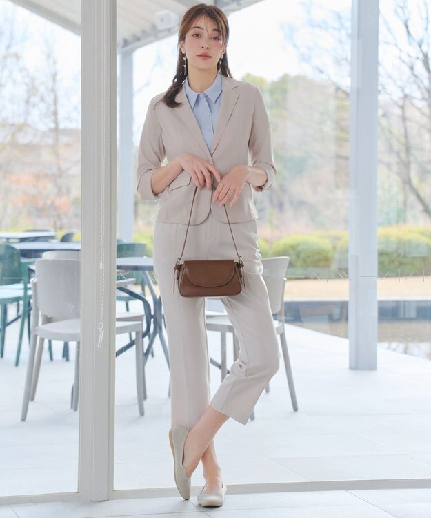 Tiaclasse L 【新色追加】パフスリーブシャツブラウス サックス