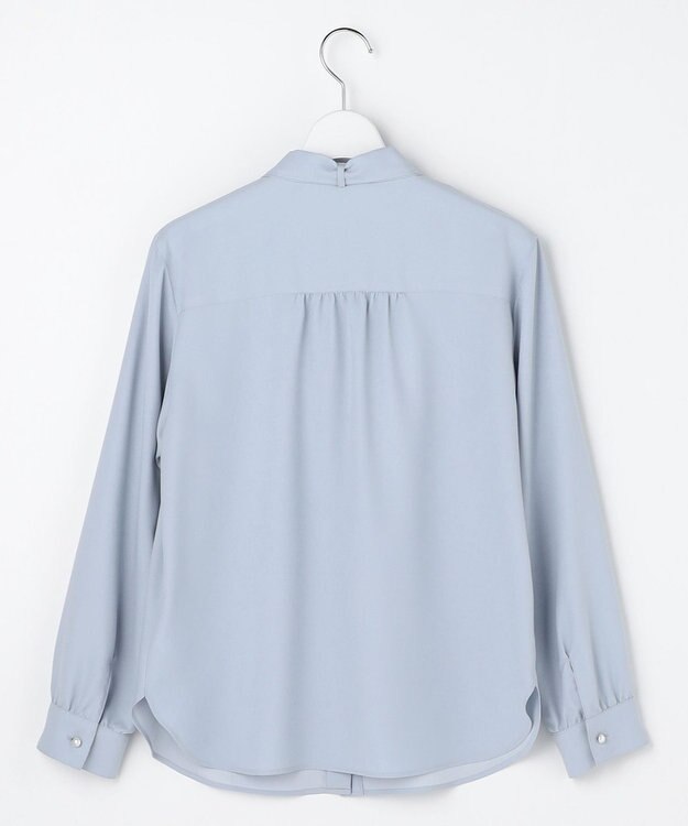 J.PRESS LADIES S ヌーディスバックサテン ブラウス サックス系