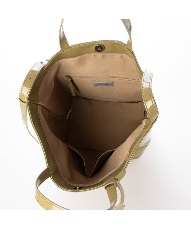 UNBILLION カシュカシュ cachecache / エナメル2wayトート ライトグリーン