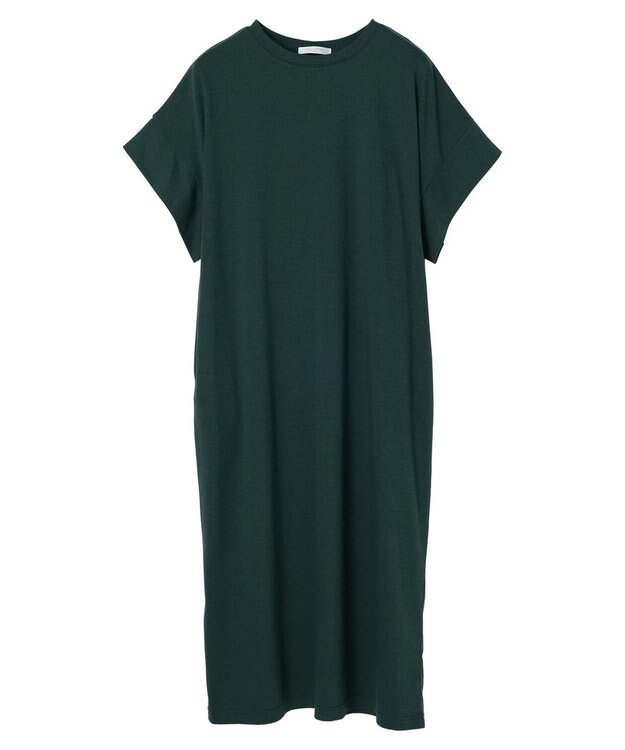 Green Parks 接触冷感　袖切替えカットワンピース Green