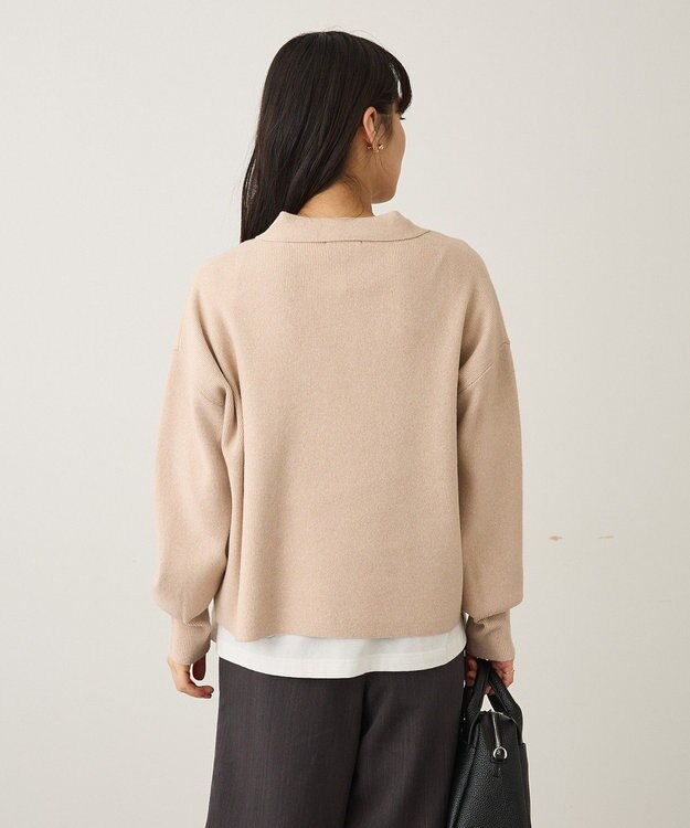 CRAFT STANDARD BOUTIQUE 深Vネックニットプルオーバー Light Beige