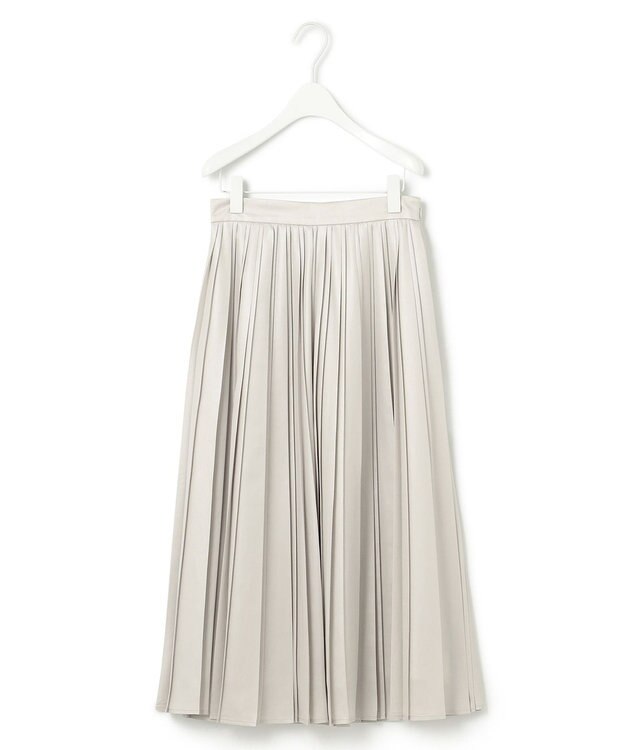 ICB 【洗える】レザーライクプリーツ スカート トープ系