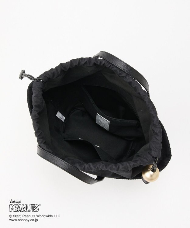 russet 【2025SS】《PEANUTS×russetコラボ第二弾》カゴトートバッグ小(CE-1515) Black