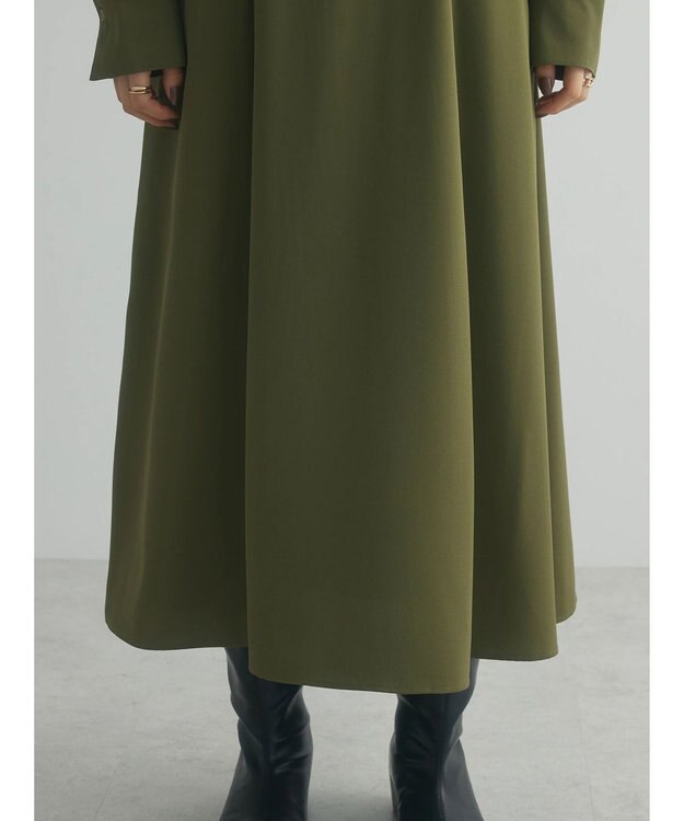 Green Parks armonia．配色パターンワンピース Khaki