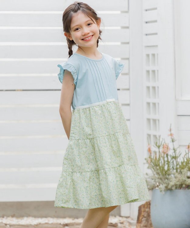 組曲 KIDS 【110-140㎝】 petit marguerite ドッキングワンピース ライトイエロー