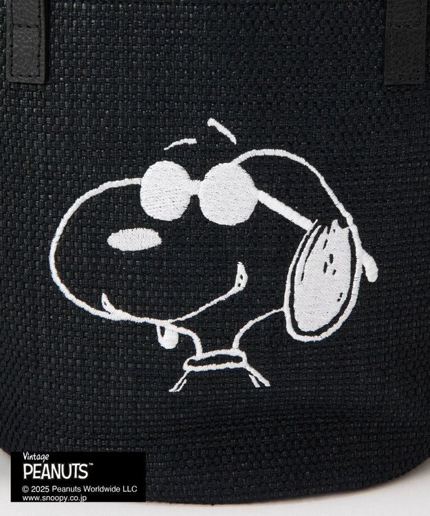 russet 【2025SS】《PEANUTS×russetコラボ第二弾》カゴトートバッグ小(CE-1515) Black