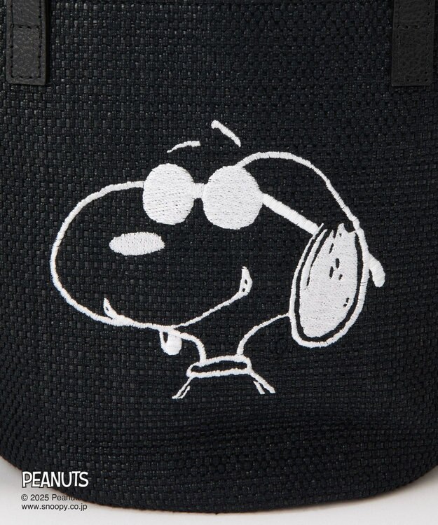russet 【2025SS】《PEANUTS×russetコラボ第二弾》カゴトートバッグ小(CE-1515) Black
