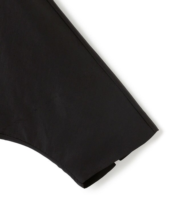 ICB 【接触冷感・UVケア・速乾・洗える】シルクエステルタフタ ブラウスジャケット ブラック系