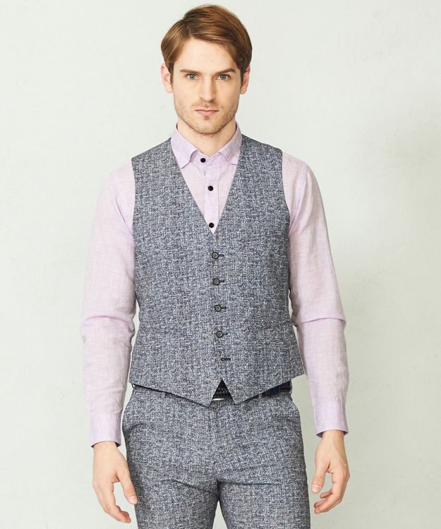 JOSEPH ABBOUD 【イージーケア・多機能】人気 ライトウェーブ ベスト グレー系