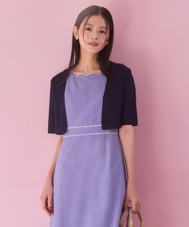 TOCCA 【松木育未さん着用】CREPE BOLERO ボレロ ネイビー系