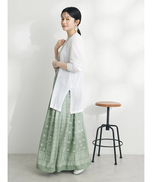 CRAFT STANDARD BOUTIQUE シアーニットトッパーカーディガン Off White