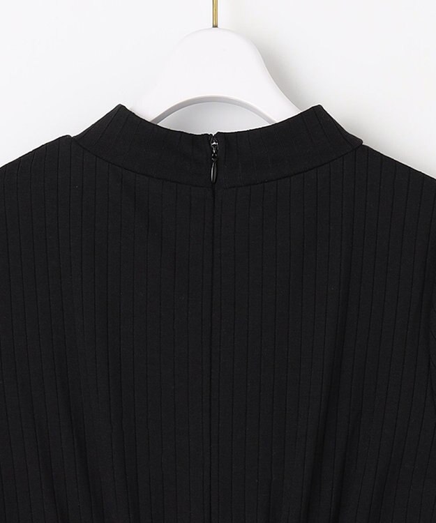 ANY SIS 【洗える】チェックジャガードコンビ ワンピース モノトーン系