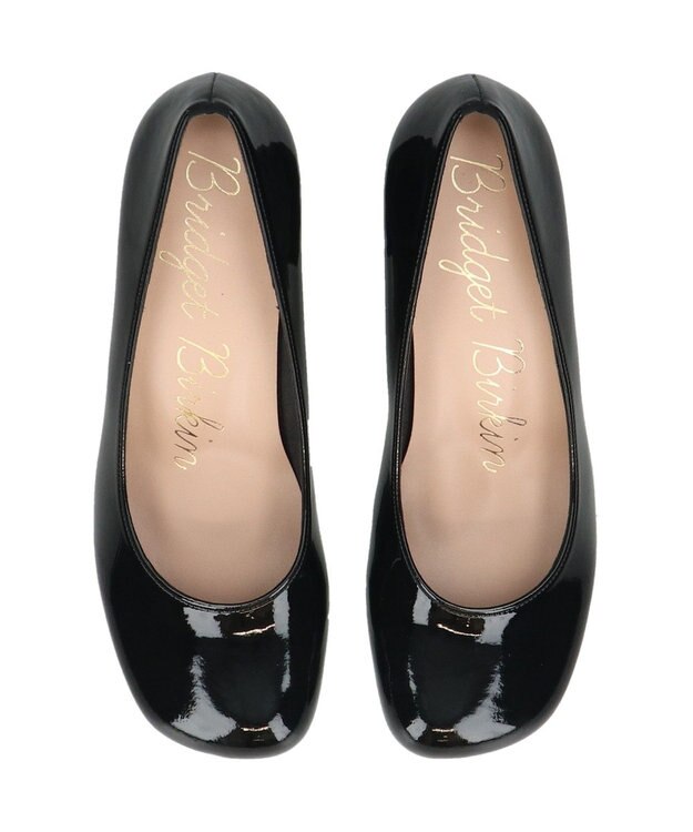 Bridget Birkin 【Bridget Birkin】オブリークレインパンプス ブラックエナメル