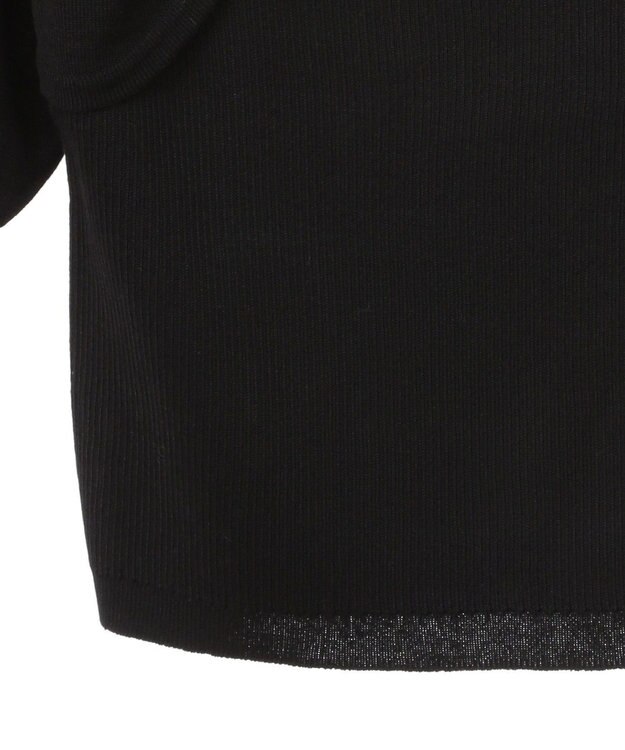 earth music&ecology ビット付きニットプルオーバー Black