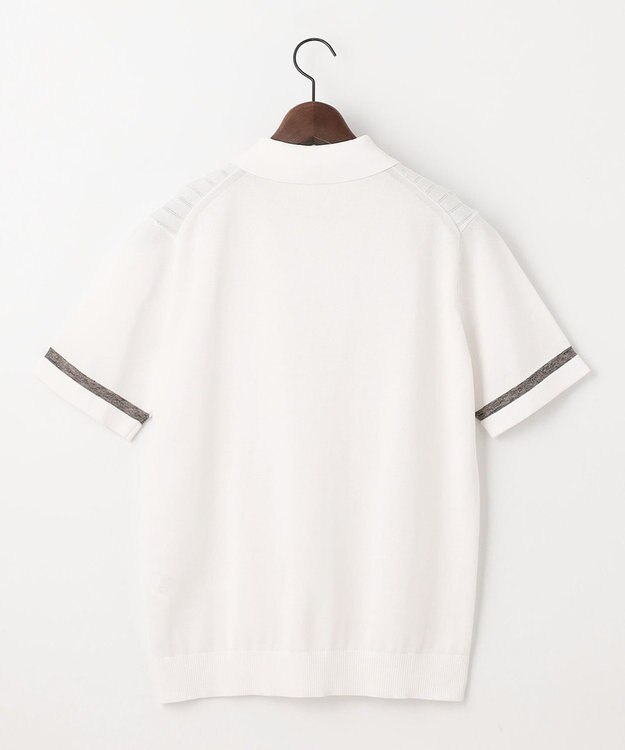 JOSEPH ABBOUD 【清涼感/ストレッチ/洗える】クールスキン ニット ポロ ホワイト系