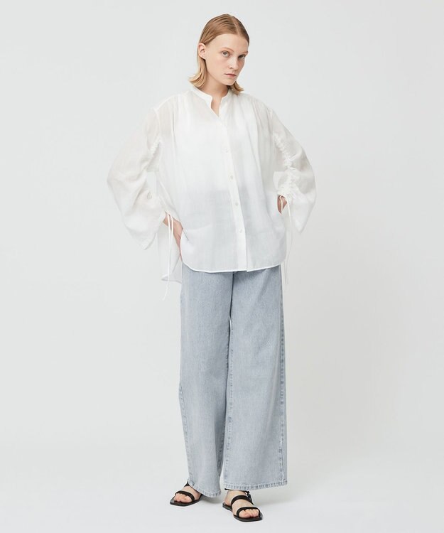 BEIGE， 【新色追加】MARCK / ワイドバギーパンツ L.Indigo