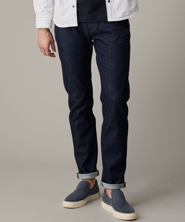 JOSEPH ABBOUD 【キングサイズ・25SS・ストレッチ・きれいめ】2WAYストレッチデニム ネイビー系