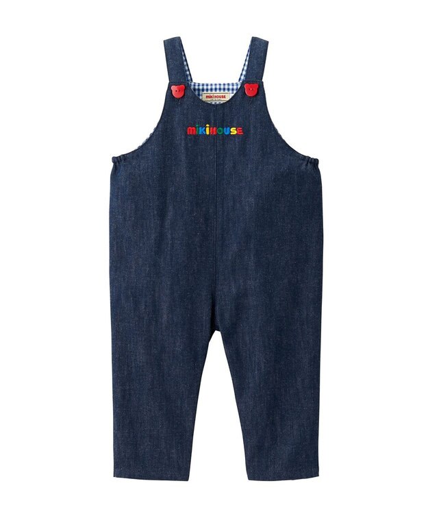 MIKI HOUSEシャツ＆オーバーオール[used] ⑩子供服80 mikihouseシャツ、オーバーオール (ゆま) 加治木のキッズ