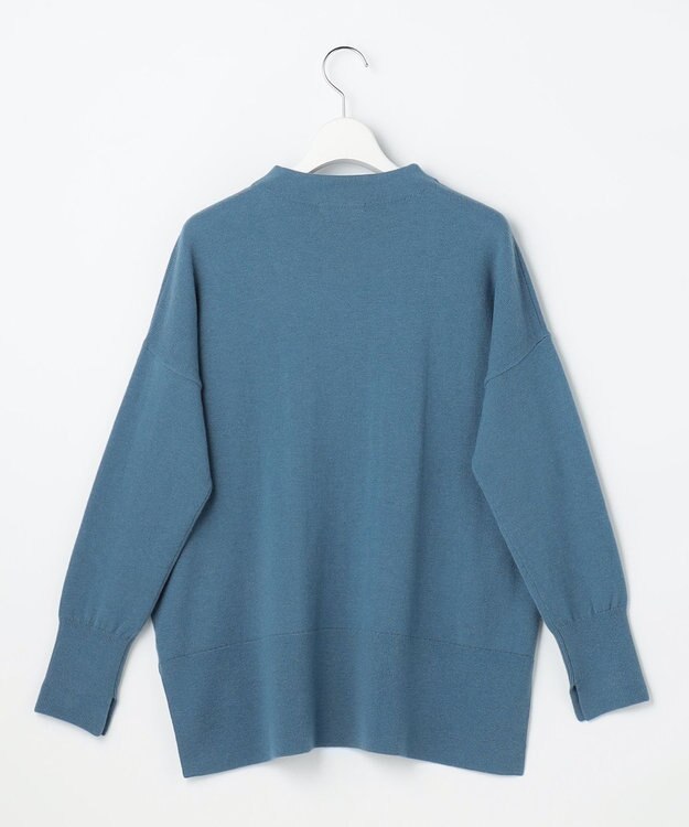 自由区 S 【SHIHOさん着用】ウールハイゲージモックネック ニット ターコイズ