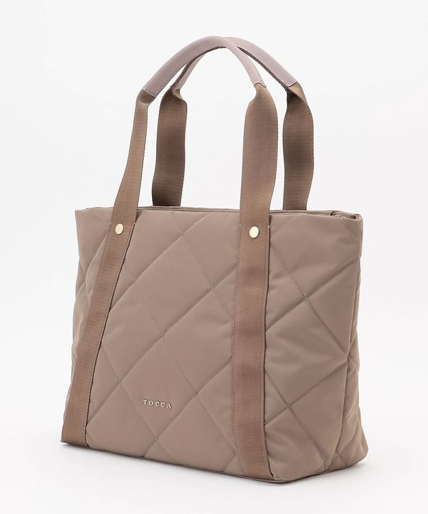 TOCCA 【撥水・A4サイズ対応】TRACE PAVE QUILT TOTE キルトバッグ ベージュ系