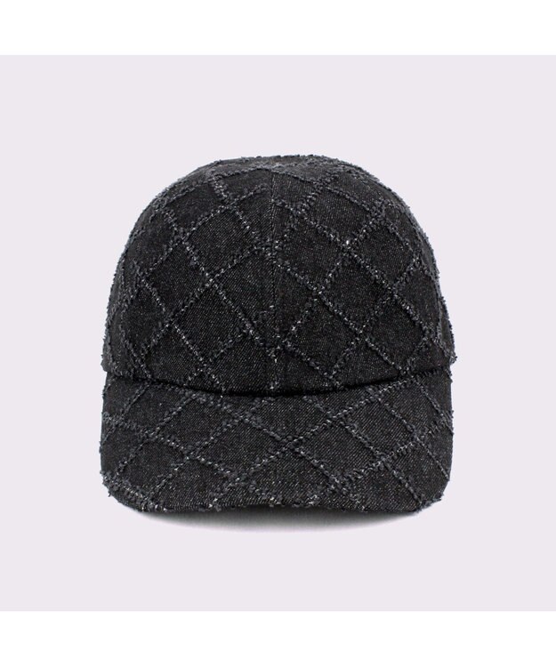 ATRENA 格子デニムＣＡＰ ブラック