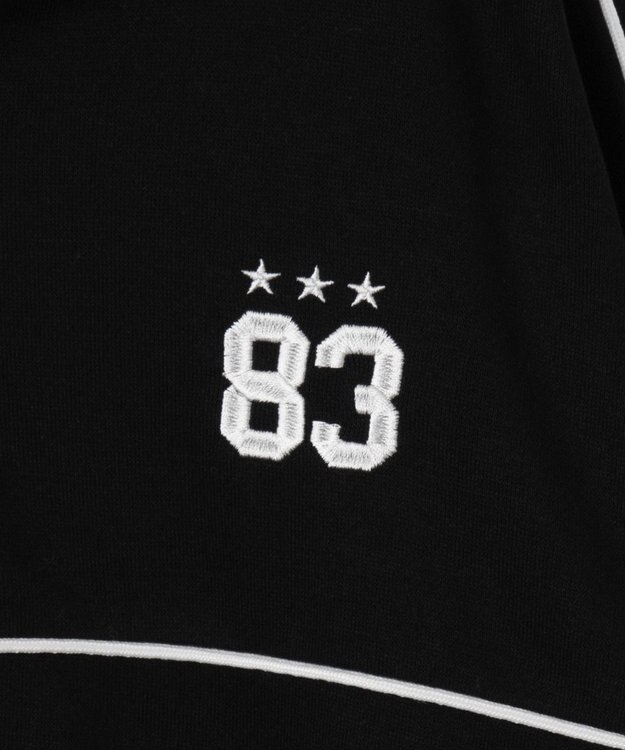 WEGO パイピングハーフジッププルパーカー ブラック