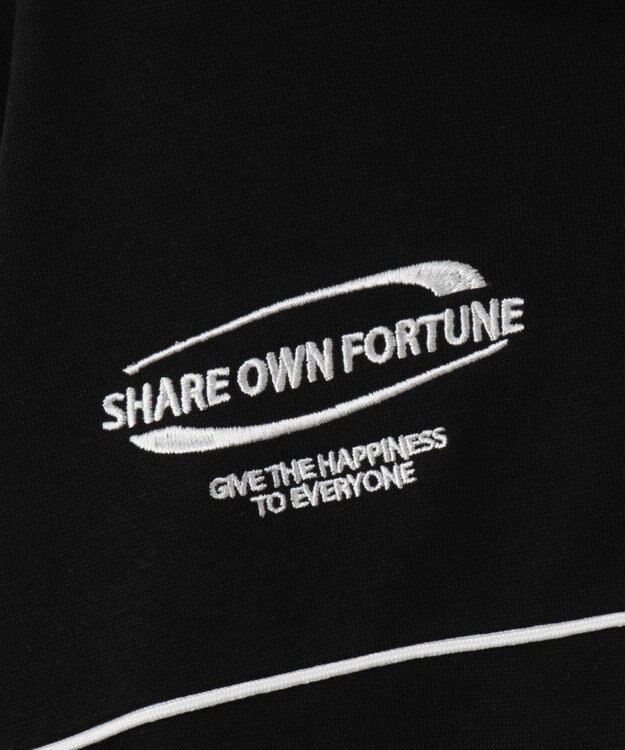 WEGO パイピングハーフジッププルパーカー ブラック