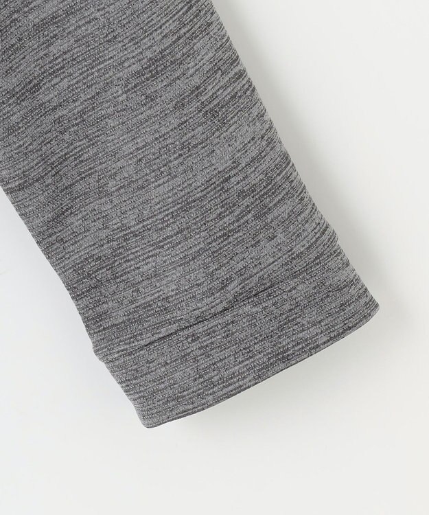 JOSEPH ABBOUD MOUNTAIN 【ソフト/吸水速乾/ライナードッキング対応】メランジバック メッシュ ジップ カットソー グレー系