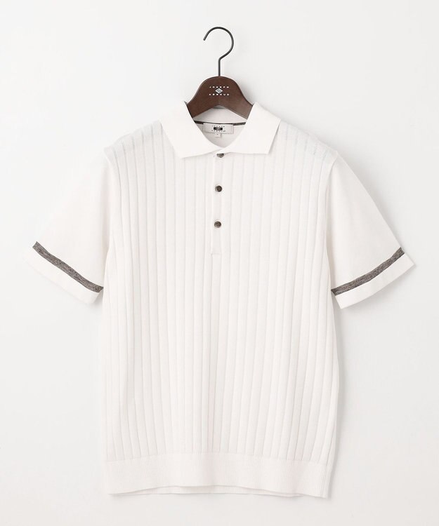 JOSEPH ABBOUD 【キングサイズ・清涼感/ストレッチ/洗える】クールスキン ニット ポロ ホワイト系