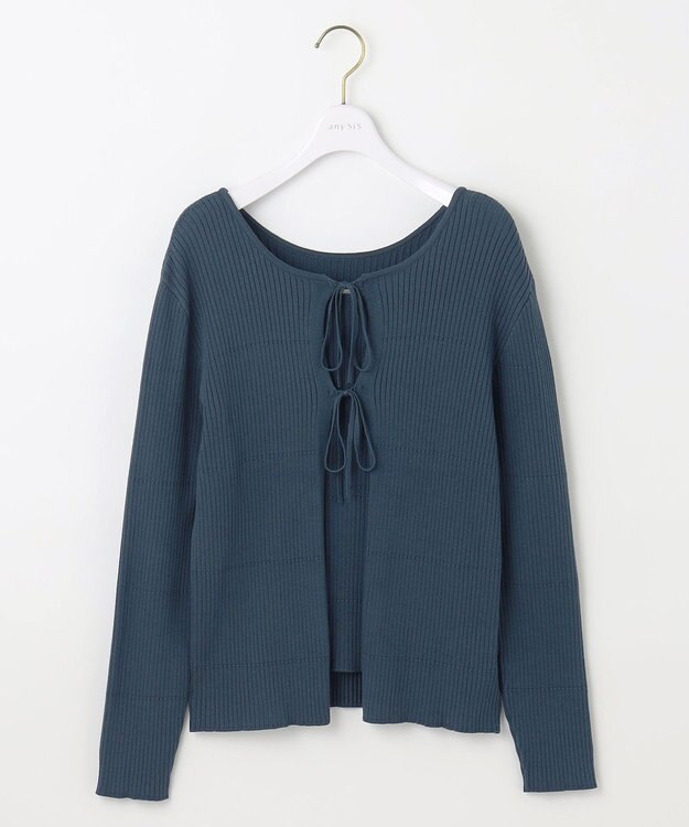 ANY SIS 【2SET】リボンカーデツイン ニット ダークブルー