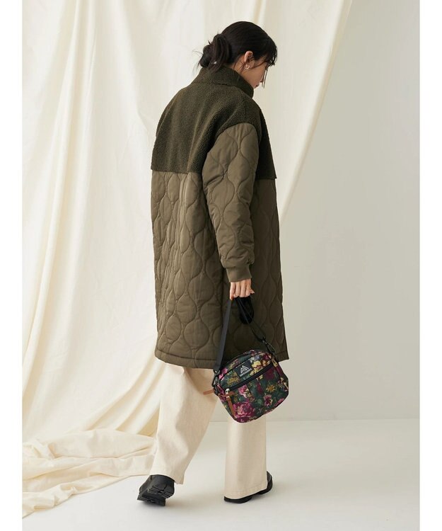 CRAFT STANDARD BOUTIQUE ボア＆キルティングスタンドコート Khaki