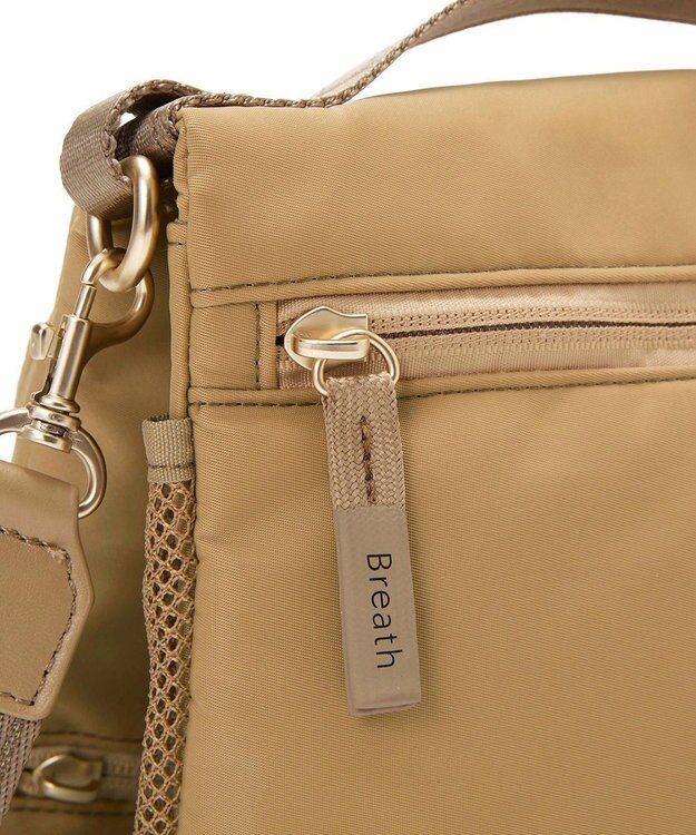 TOPKAPI 【Breath TOPKAPI】ナイロン ロゴテープ 2way ショルダー バッグ ベージュ