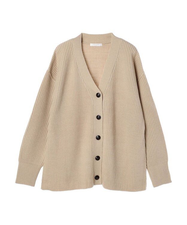 Green Parks 洗える　Ｖネックニットカーディガン Beige
