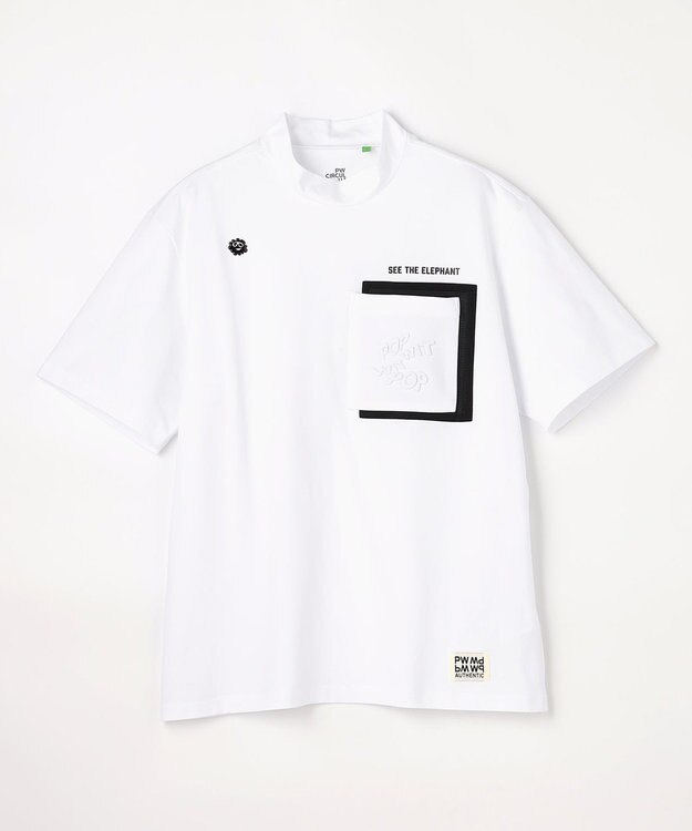 PW CIRCULUS 【MEN】ポケットモックネック ゴルフ ホワイト系