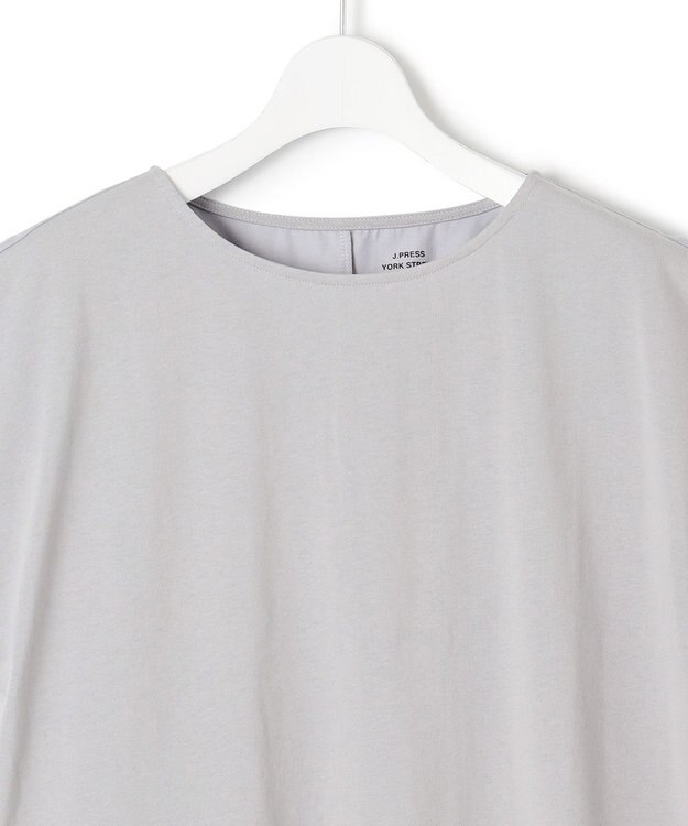 J.PRESS YORK STREET 【WOMEN】バックファブリックコンビ　プルオーバー ライトグレー系