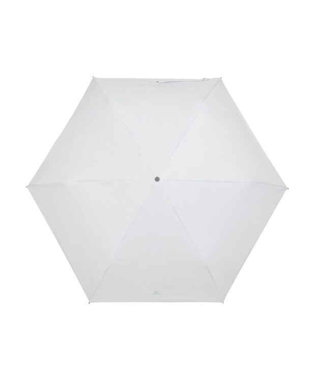 MOONBAT MIZUNO  (ミズノ) 無地 ロゴ 日傘 折りたたみ傘 パラソル 晴雨兼用  一級遮光 遮熱効果 遮光率100% UV遮蔽100% 高遮熱 ホワイト